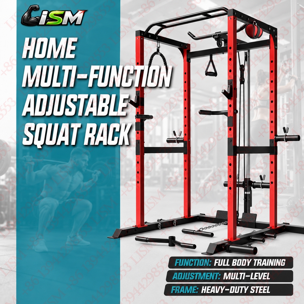 Heavy Equipment Gym - S21 Power Cage Multi-Function Rack Adjustable