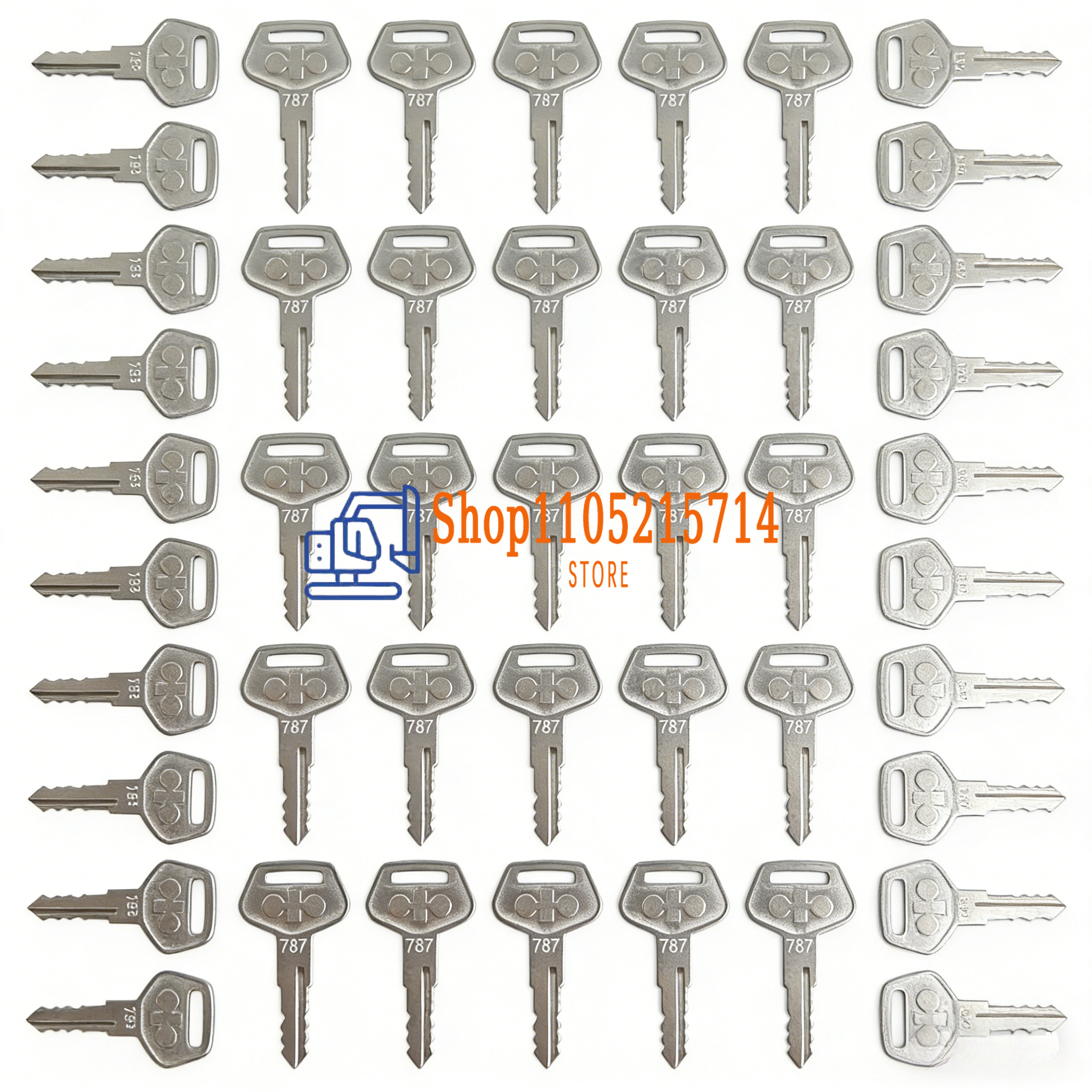 Heavy Equipment Bulldozer - 50PCS 787 Ignition Key for Komatsu