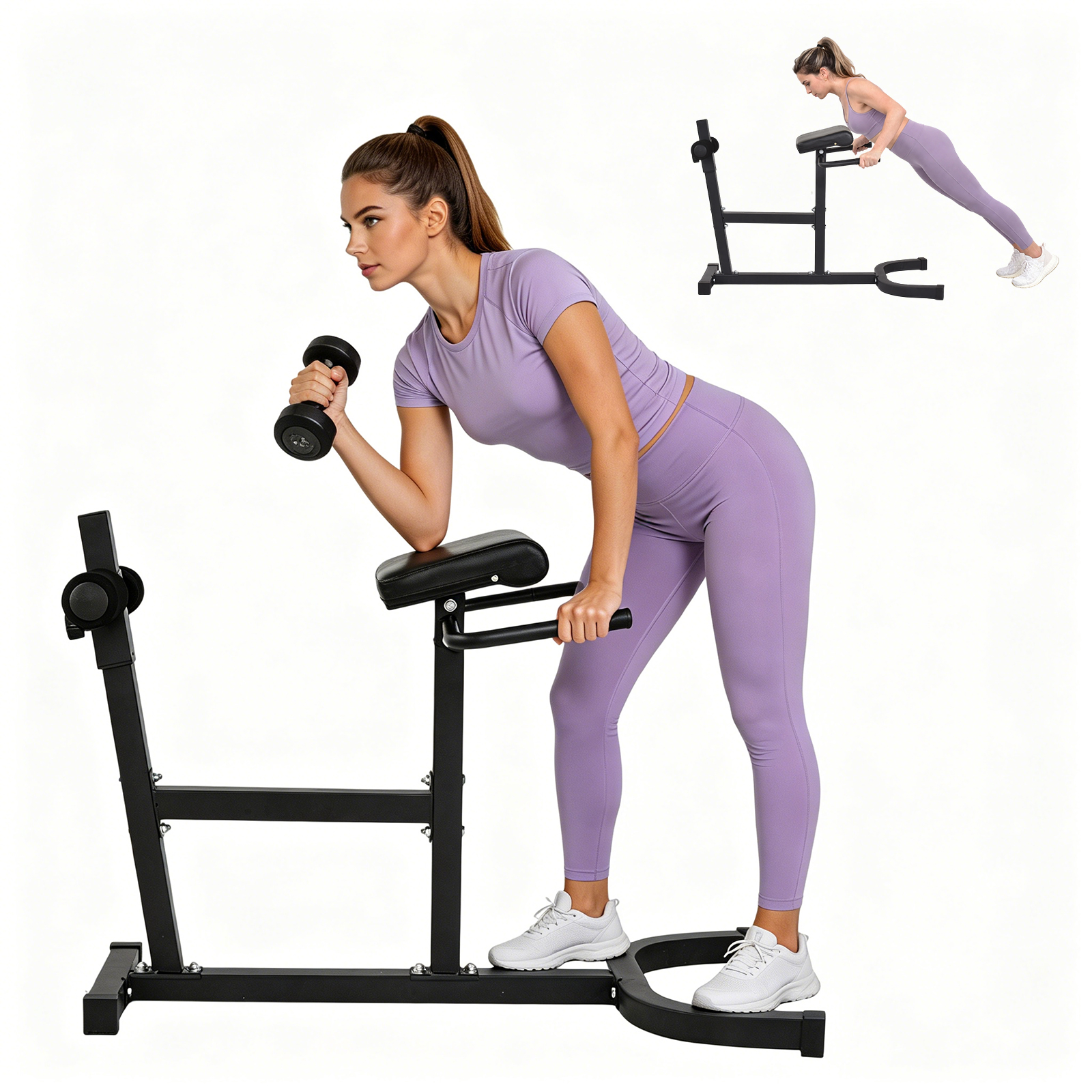 Heavy Equipment Gym - Heavy Duty Roman Chair Hyperextension Bench