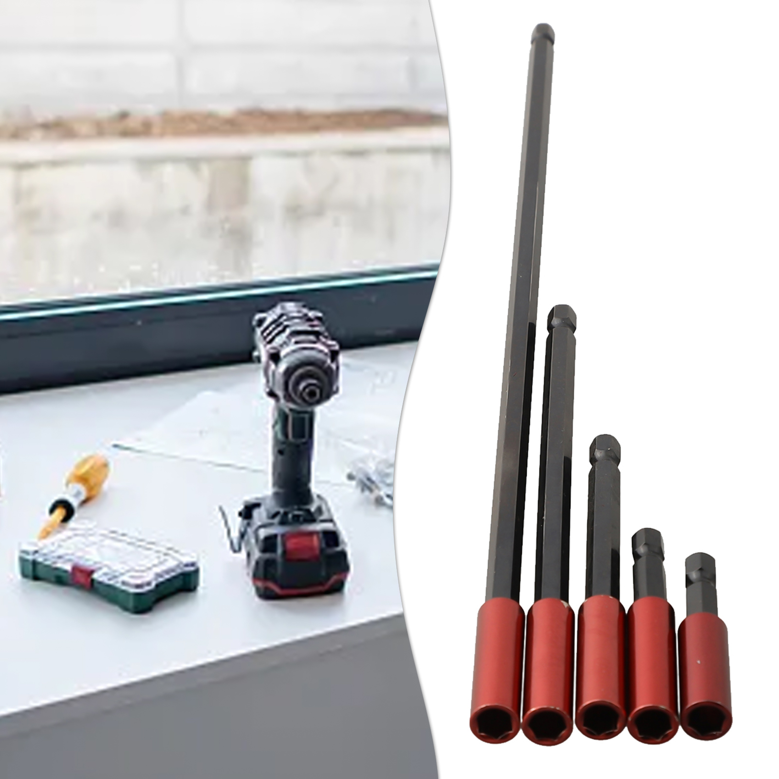1 5pcs 50-300mm Drill Bits Ext - огляд і ціна Magnetic Drill Press