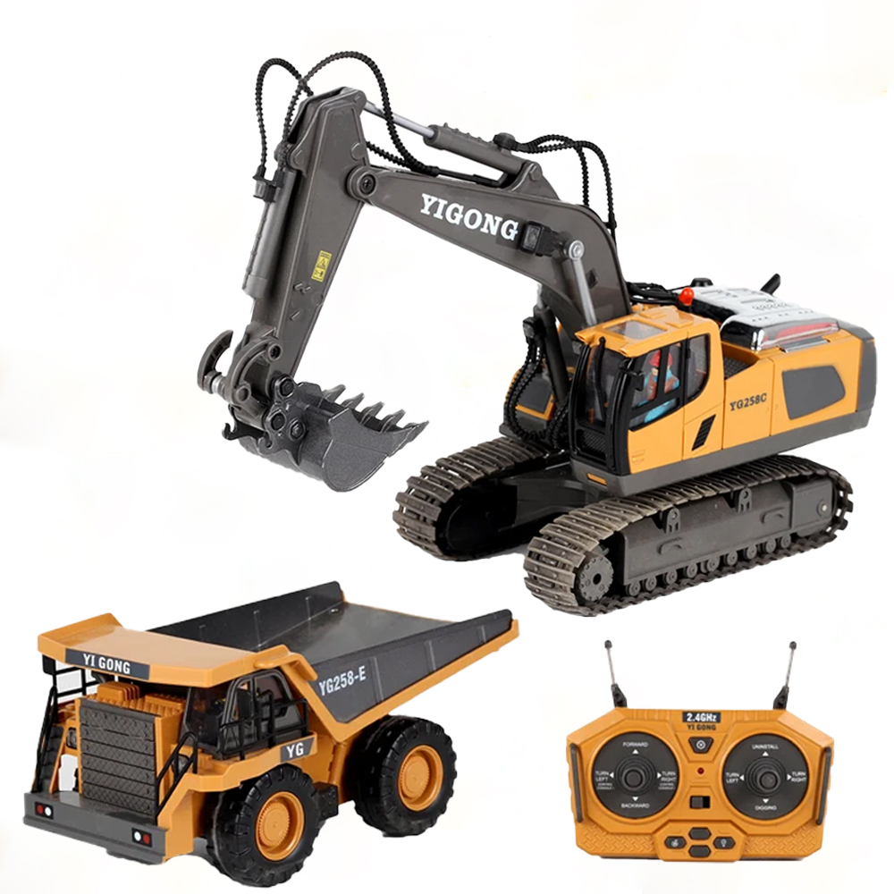 2.4G RC Excavator Bulldozer Du - огляд і ціна Dump Truck Toy