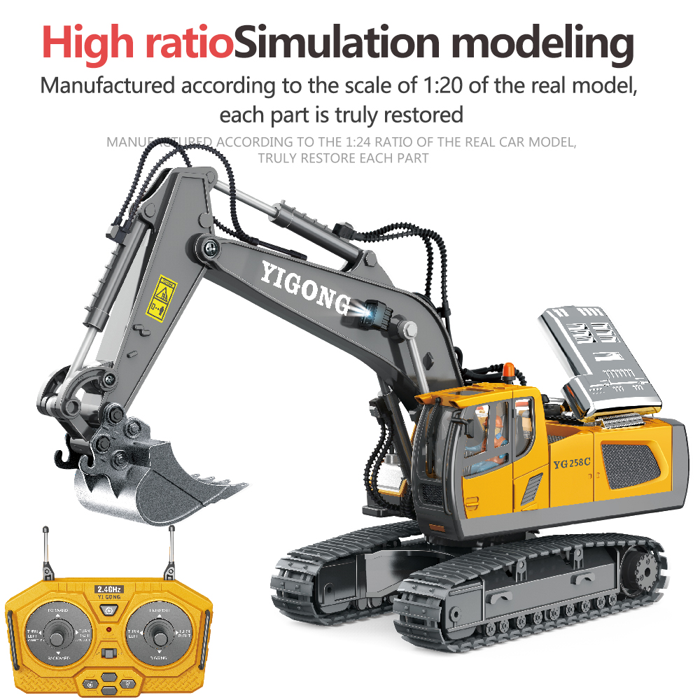 2.4G RC Excavator Bulldozer Du - огляд і ціна Dump Truck Toy