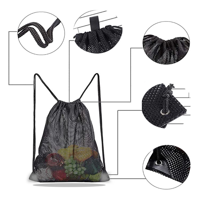 Heavy Duty Mesh Drawstring Bac - огляд і ціна Heavy Equipment Gym